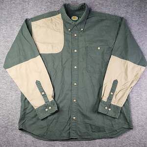 Cabela's Long Sleeve Hunting Shooting Shirt Padded Shoulder Men's Size XLarge